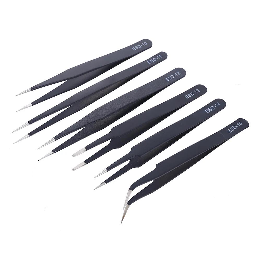 Set van 6 precisiepincetten, E - Electronics Repair Tool Kit recensie en prijs