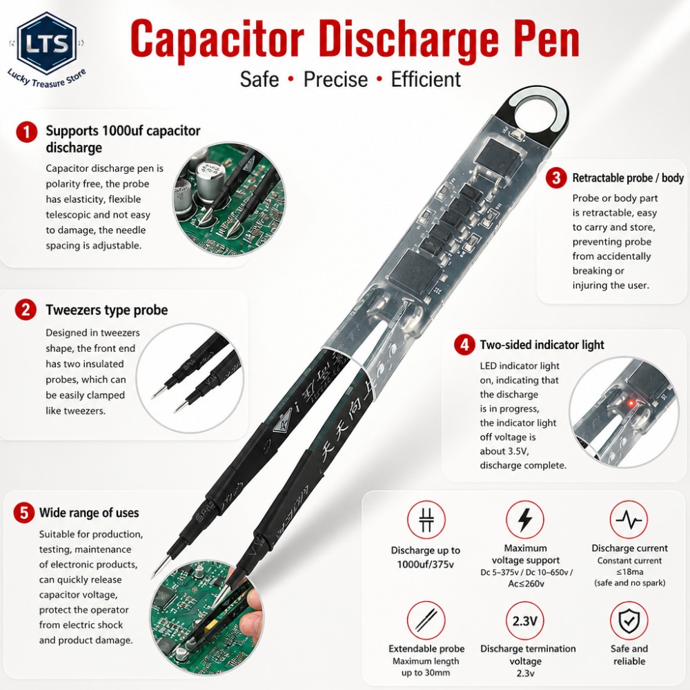 1000UF Condensatorontladingsge - Circuit Test Pencil recensie en prijs